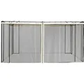 Outsunny Moskitonetz für 3x4 Pavillon 4 Seitenteile Fliegennetz mit Haken Nylon - Schwarz/Bronze