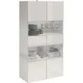 Vitrine INOSIGN "Egypt", weiß (weiß hochglanz), B:80cm H:160cm, FSC-zertifizierter Holzwerkstoff, Glas, Schränke, komplett hochglanz lackiert, 2 Glastüren
