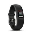 Garmin vívofit 4 Fitness Tracker, personalisierbares Farbdisplay, schlankes Design, bis zu 1 Jahr Batterielaufzeit , schwarz , Medium/Large Vivofit 4, Ww, Black, M/L