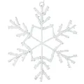 Schneeflocke mit Schneeoptik 36 LED warm weiß Trafo Timer Ø 30 cm Fensterbild