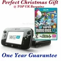 Nintendo Wii U 32 GB Schwarz Konsole + Neu Super Mario Bros - Super