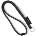 webbomb® Tubular Lanyard zweifarbiges Schlüsselband - rund weich und lang mit Sicherheitsverschluss und Schlüsselring als Schlüsselanhänger Key Chain für Ausweis Handy Schlüssel (schwarz)