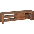 Mid.you Lowboard, Sheesham, Holz, Sheesham, massiv, 1 Fächer, 1 Schublade(n) Schubladen, 140x40x35 cm, stehend, Holzmöbel, Kleinmöbel Holz, Holzkommoden, Lowboards Holz