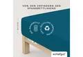 Schlafgut Spannbettlaken CASUAL Bettlaken 100% gekämmte Bio-Baumwolle, 150 g/m², Spannbetttuch, Jersey, Gummizug: rundum, (1 Stück), Bettlaken bis 25 cm Höhe, langlebig, weich, Antipilling-Ausrüstung