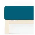 Schlafgut Spannbetttuch Casual aus Bio Baumwolle 120x200 - 130x200 cm | petrol-deep - blau