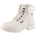 Dockers by Gerli Stiefelette Schnürboots mit Blockabsatz weiß 39 EU