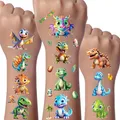 Dinosaurier Glitzer Tattoo Set, 12 Blätter Dino Temporäre Glitzer Tattoo, Dinosaurier Geschenk, Dino Geburtstag Deko Party, Mitgebsel Geburtstag