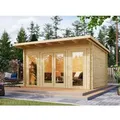 Fjordholz Gartenhaus Modell Berlin 70 B Modern Grau  Imprägniert