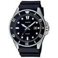 CASIO Timeless Collection Uhr MDV-107-1A1V | Schwarz/Silber