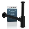 Design Siphon, Matt Schwarzer Abfluss, Ablaufgarnitur für Waschbecken und Was...