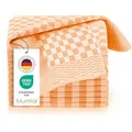 Blumtal Geschirrtücher Baumwolle 50x70 cm im 5er Set - Oeko-TEX zertifizierte Küchentücher - extrem saugstarke Geschirrhandtücher - Küchenhandtücher waschbar 95 °C - Geschirrtuch Orange