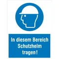 SafetyMarking Kombischild In diesem Bereich Schutzhelm tragen (43.A7185)