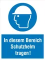 Gebotsschild Kopfschutz benutzen Kunststoff (B x H) 300mm x 400mm ISO 7010 1St.
