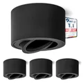 linovum 4 Stück SMOL Aufbauspot Aufbaustrahler Spot schwenkbar schwarz rund LED Module