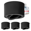 4x Aufbaustrahler SMOL Schwarz Aufbauspot Deckenlampe Deckenstrahler schwenkbar