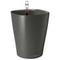 LECHUZA Pflanzgefäß "DELTINI", ØxH: 14 x 18 cm, anthrazit Metallic - grau