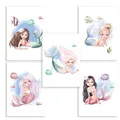 Klasse 5er Set Bilder Meerjungfrau Unterwasser Dekobilder Jugendzimmer Kinder