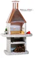 Wellfire Gartengrillkamin AVANTA Rot-Weiß Kupferhaube 192 x 110 x 73 cm