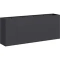 vidaXL Pflanzkübel Schwarz 200x40x80 cm Kaltgewalzter Stahl 860724