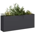 Hochbeet Pflanzkübel Anthrazit 200x40x80 cm Kaltgewalzter Stahl Gartenbeet