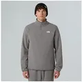 The North Face Fleecepullover M GLACIER FLEECE 1/4 ZIP JACKET 1/4-langer Reißverschluss, aus Polyester, feuchtigkeitsabweisend grau XXL (62/64)