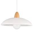 Helios Leuchten LED Pendellampe Esstisch Küche Glas weiß Holz Buche