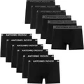 ANTONIO ROSSI Herren (12er-pack) Herren-boxer-hipster Fitted Boxer Hipsters, Schwarz, XL EU
