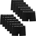 Herren 12erpack Herrenboxerhipster Fitted Boxer Hipsters, Schwarz, XL EU