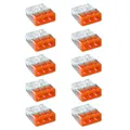 10x WAGO Steckklemme 3 fach orange 2273-203 Dosenklemmen Compact 3 Klemmstellen