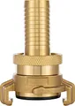 Poppstar Messing Saug- und Hochdruckkupplung (Kupplung 3/4 Zoll Schlauchtülle) mit Dichtung und Kontermutter, für 19mm Schlauch-Innendurchmesser