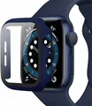 MSM Smartwatch-Hülle Hülle für Apple Watch Series 4 5 6 SE Case 40mm 44mm Schutzglas 9H