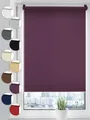 Verdunklungsrollo Seitenzugrollo, Sonello, verdunkelnd, einfach Montage ohne Bohren, freihängend, Klemmfix, 30cm x 100cm Violett Verdunkelungsrollo, Rollos Fenster, Sonnenschutz