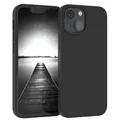EAZY CASE Premium Silikon Handyhülle kompatibel mit iPhone 13 Mini Slimcover mit Kameraschutz und Innenfutter, Silikonhülle, Schutzhülle, Bumper, Handy Case, Hülle, Softcase, Schwarz