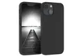 EAZY CASE Handyhülle Premium Silikon Case für Apple iPhone 13 Mini 5,4 Zoll, Hülle mit Kameraschutz Bumper Silikonhülle stoßfest Slimcover Schwarz