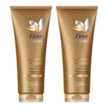 Dove Summer Revived Medium to Dark Selbstbräunende Körperlotion mit Aloe Vera & Glycerin für einen wunderschönen braunen Teint und seidige Haut 2 x 200 ml