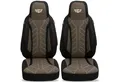 BREMER SITZBEZÜGE Autositzbezug für Dacia Logan 2. Gen. Bj 2012-20 (PLKT212), Set, Schonbezüge Sitzbezüge Fahrer und Beifahrer, in Schwarz/Braun