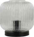 HOME DELUXE Tischlampe aus Glas LILY - Transparent | Tischleuchte Tischlicht Schreibtischlampe