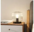 HOME DELUXE Nachttischlampe Tischleuchte aus Glas LILY, ohne Leuchtmittel, Glaslampe - Tischlampe, Tischleuchte