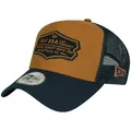 New Era Adjustable Trucker Cap - Retro Patch Navy/Peanut