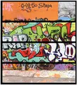 Wallario Möbelfolie/Aufkleber, geeignet für IKEA Malm Kommode mit 4 Schubfächern - Klebefolie Rap-Graffiti- Wand mit verschiedenen Tags