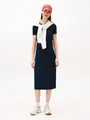 Jerseykleid, mit gerippter Struktur, Logostickerei, Gr. S (36) - N-Gr, Dark Night Navy N-Gr