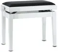 GEWA Pianobank Deluxe Weiß Hochglanz Klavier Hocker Velours schwarz Bank