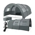 tectake Tunnelzelt, für 6 Personen, 4 Fenster mit Moskitonetzen, 350 x 480 x 195 cm