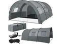 tectake® Tunnelzelt, für 6 Personen, 4 Fenster mit Moskitonetzen, 350 x 480 x 195 cm