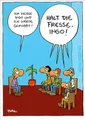 modern times Postkarte CARTOON - Motiv: HALT DIE FRESSE INGO, Anlass: Fun Cartoon/Satire, Künstler/Verlag: KÖPENICKER CG © RUTHE, Ralph, Größe: A6