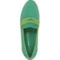 MARCO TOZZI Damen Slipper Penny Loafer aus weichem Stoff 2-24229-44, Größe:39 EU, Farbe:Grün - Grün - 39