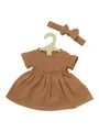 Heless Doll dress Brown with Ruffles 28-35 cm