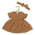 Heless Puppenkleid braun mit Rüschen, 28-35 cm