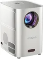 STRONG - Q1 Mini Projektor - Taschenbeamer - 35-120 Zoll - WLAN & Bluetooth - mit Stereo-Lautsprechern - 720p HD & Kompatibel mit 1080p Full HD - 1500 Lumen - HDMI + USB - 30000 St. Laufzeit - grau