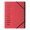 Pagna 40058-01 Ordnungsmappe, 7-teilig, 1-7, rot, 1 Stück rot 7-teilig